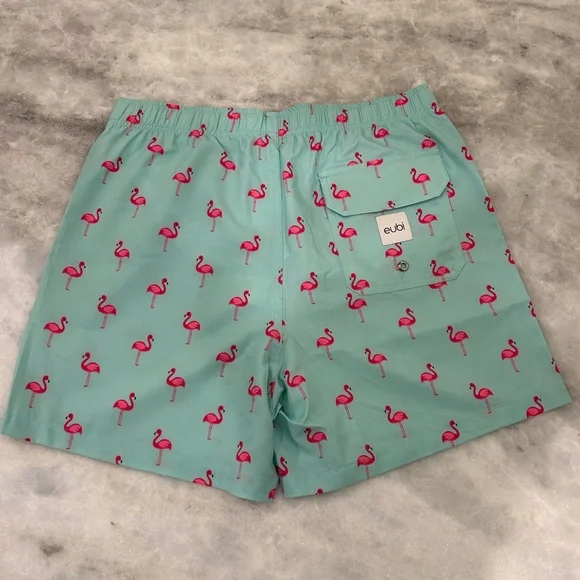 EUBI Men's Flamingo Swim Trunks size s - Picture 2 of 3